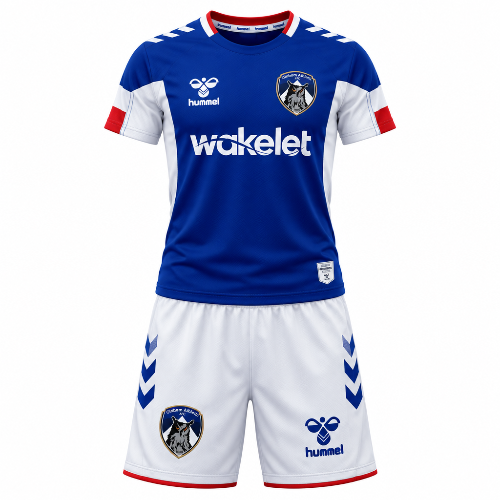 Hummel Oldham athletic 2019/20 home mini kit
